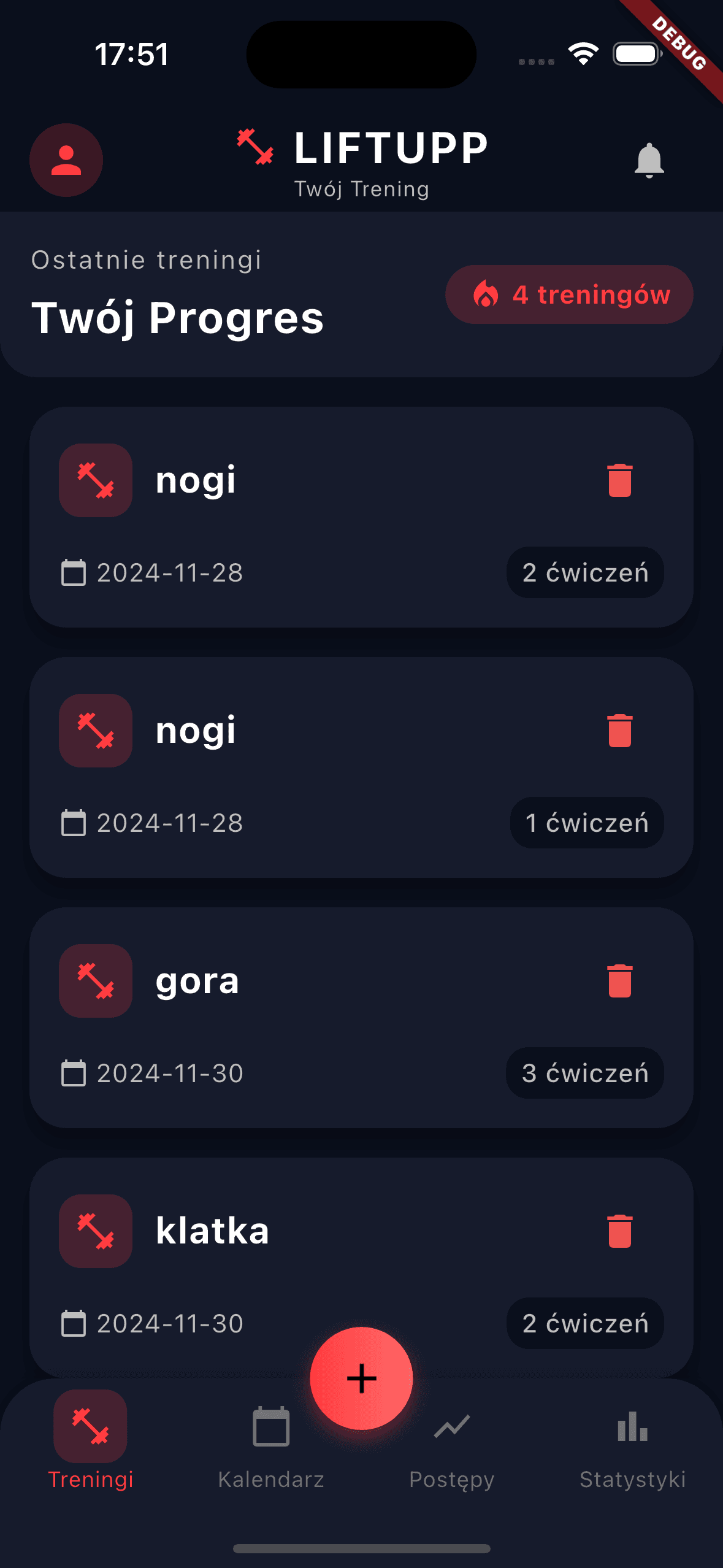 Aplikacja Treningowa
